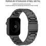U191U Band Compatible with Apple Watch 38mm 42mm Stainless Steel Wristband Metal Buckle Clasp iWatch 40mm 44mm Strap Replacement Bracelet for Apple Watch Series 4/3/2/1 Sports Edition(Black, 42MM)