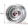 SHYOSUCCE 2PCS Metal Front Wheel Rim Hub 1/14 RC Car Wheel Hub for RC Tamiya 56327 Tractor Truck