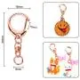 Roctee 70 Pcs Key Chain Rings for Crafts, D Snap Clip Key Ring with Chain DIY, Alloy Metal Keychain Parts with Hook and Jump Ring (Rose Gold+Gold)