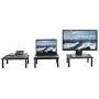 Hippo & Frog Large Metal Dual Monitor Stand Riser with Height Adjustable, 3 Units, Supports Dual Monitors, Printers, Laptops
