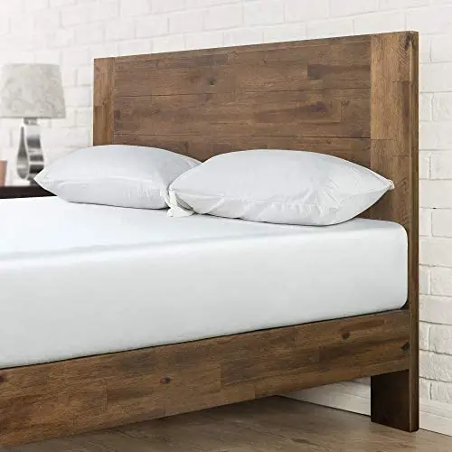 Zinus Tonja Platform Bed / Mattress Foundation / No Box Spring Required / Brown, King Zinus Tonja Platform Bed / Mattress Foundation / No Box Spring Required / Brown, King