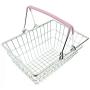 Kekailu Children Toys, Children Miniature Metal Supermarket Shopping Basket Pretend Role Play Toy Gift, Red