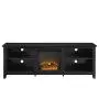 Walker Edison Wren Classic 4 Cubby Fireplace TV Stand for TVs up to 80 Inches, 70 Inch, Black Walker Edison Wren Classic 4 Cubby Fireplace TV Stand for TVs up to 80 Inches, 70 Inch, Black