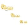 Art and Molly 14k Yellow Gold Earring Back Replacement Secure and Comfortable with Ear Locking Tension Grip Tight Nut (Medium)