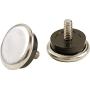 Shepherd Hardware 9451 1-1/4-Inch Threaded Stem Furniture Glides, 1/4-Inch Stem Diameter, Metal Base with Rubber Cushion, 4-Pack,Silver