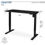 Flexispot Standing Desk Height Adjustable Desk Electric Sit Stand Desk 48 x 24 Inches Home Office Desks with Splice Board (Black Frame + Black Top)