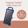 ELECOM Aluminum Tablet Stand with Headphone Holder, Cable Clip Organizer, Adjustable Tilt Angle, Anti-Slip Base (TB-DSCHHPALSV)