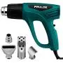 Heat Gun Dual Temperature Settings, PRULDE N2190 1500W Hot Air Gun 800°F - 1112°F, Overload Protection with 4 Metal Nozzle Attachments for Shrink Wrapping/Tubing, Paint Removal