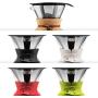 Bodum 11571-109 Pour Over Coffee Maker with Permanent Filter, Glass, 34 Ounce, 1 Liter, Cork Band