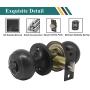 Probrico Oil Rubbed Bronze Entry Door Locks Keyed Alike Entrance Round Door Knobs Interior Exterior Locksets (3 Pack)