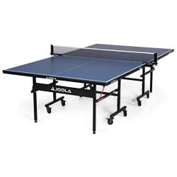 JOOLA Inside - Professional MDF Indoor Table Tennis Table with Quick Clamp Ping Pong Net and Post Set - 10 Minute Easy Assembly - Ping Pong Table with Single Player Playback Mode