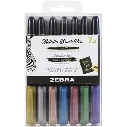 Zebra Pen Zebra Metal.Brush ST 7/PKG, 7-Pack, Assorted Colors