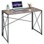 Writing Computer Desk Modern Simple Study Desk Industrial Style Folding Laptop Table for Home Office Notebook Desk, Vintage Walnut Writing Computer Desk Modern Simple Study Desk Industrial Style Folding Laptop Table for Home Office Notebook Desk, Vintage Walnut