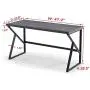 HSH Rustic Computer Desk, Metal and Wood Home Office Desk, Industrial Vintage Soho Study Writing Table, Gray 47 inch HSH Rustic Computer Desk, Metal and Wood Home Office Desk, Industrial Vintage Soho Study Writing Table, Gray 47 inch