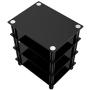 Fitueyes 4-tier Media Stand Audio/Video Component Cabinet with Glass Shelf for /Apple Tv/xbox One/ps4 AS406001GB