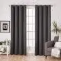 Exclusive Home Curtains Sateen Twill Woven Blackout Grommet Top Curtain Panel Pair, 52x84, Charcoal, 2 Count Exclusive Home Curtains Sateen Twill Woven Blackout Grommet Top Curtain Panel Pair, 52x84, Charcoal, 2 Count