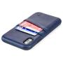 Dockem Wallet Case for iPhone X/XS: Built-in Metal Plate for Magnetic Mounting & 2 Credit Card Holders, 5.8'' Exec M2 Synthetic Leather (Navy Blue)