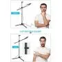 InnoGear Microphone Stand, Foldable Tripod Boom Stand Adjustable Height Heavy Duty Mic Boom Stand with Dual Mic Clip Holders and Metal Base for Singing, Speech, Stage, Outdoor Activities InnoGear Microphone Stand, Foldable Tripod Boom Stand Adjustable Height Heavy Duty Mic Boom Stand with Dual Mic Clip Holders and Metal Base for Singing, Speech, Stage, Outdoor Activities