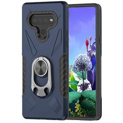 Topnow for LG K51 Case, LG Reflect Case, LG Q51 Case, [Military Grade] 12ft Drop Tested Rotatable Metal Ring Holder Compatible with Magnetic Car Kickstand Case for LG K51 (Blue)