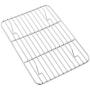 P&P CHEF Toaster Oven Tray and Rack Set, Stainless Steel Baking Pan with Cooling Rack, Fit Your Small Oven & Single Person Use, Non Toxic & Easy Clean