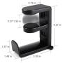 PC Gaming Headset Headphone Hook Holder Hanger Mount, Headphones Stand with Adjustable & Rotating Arm Clamp , Under Desk Design , Universal Fit , Built in Cable Clip Organizer EURPMASK