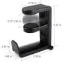 PC Gaming Headset Headphone Hook Holder Hanger Mount, Headphones Stand with Adjustable & Rotating Arm Clamp , Under Desk Design , Universal Fit , Built in Cable Clip Organizer EURPMASK PC Gaming Headset Headphone Hook Holder Hanger Mount, Headphones Stand with Adjustable & Rotating Arm Clamp , Under Desk Design , Universal Fit , Built in Cable Clip Organizer EURPMASK