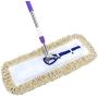 24'' Industrial Strength Cotton Dust Mop with Long Rust-Free Telescopic Handle and Metal Frame