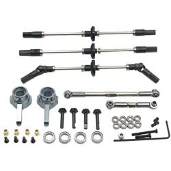 F Fityle Metal Gear Upgrade Bridge Axle Kits for WPL B14 B24 B-24 B16 B36 Q60 1:16 Scale RC Crawler Car Parts Front Rear Axle Pull Rods Bearing Accs