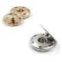 rosenice Sew On Snaps Buttons Metal Snaps Fasteners Press Studs Buttons 50 Sets Brass Fasteners DIY Craft Accessory (15mm-Silver)