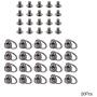 20 Sets Leather Craft Rivets, 9mm Screws Rivet with Round Head Pull Ring Buckle Brass Studs for DIY Leather Craft Purse Bag Replacement Decoration (Dark Silver)