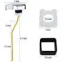 Jmkcoz Angle Fitting Side Mount Toilet Flush Lever Handle for TOTO Kohler Toilet Tank Universal Fit For Most Toilet, Toilet Repair Handle with Nut, Copper Lever