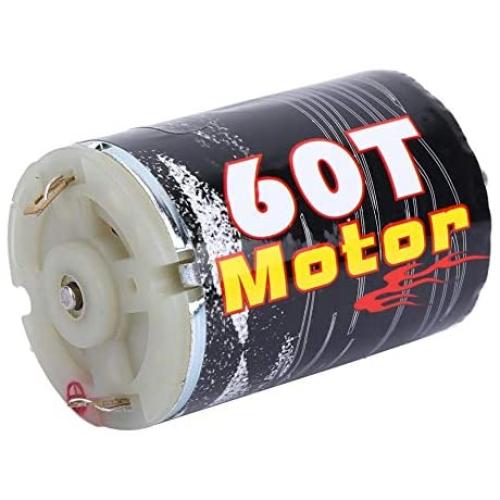 Drfeify 1/10 Brush Motor, Metal 540 Brushed Motor 1/10 RC Car Boat Model Spare Part Accessory( 60T)