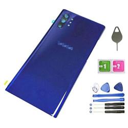 Galaxy Note 10+ Back Cover Glass Housing Door Replacement with Camera Lens Parts for Samsung Galaxy Note10+ Plus Note 10+ SM-N9750/DS +Tools + Eject Pin (Aura Blue)