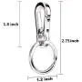 KINGFOREST 5PCS Metal Carabiner Keychain Key Clip Key Ring Key Chain Ring Holder Organizer for Car Key Finder