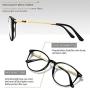 Blue Light Blocking Glasses Women/Men，Round Computer Lightweight Eyeglasses Frame Metal Legs, Reading Gaming Glasses