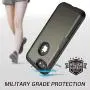 YOUMAKER Metallic Designed for iPhone 8 & iPhone 7, Full Body Rugged with Built-in Screen Protector Heavy Duty Protection Slim Fit Shockproof Cover for Apple iPhone 8 (2017) 4.7 Inch - Gun
