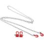Woyisisi RC Tow Chain, Metal Material U Shaped Rescue Tow Hook Trailer Chain Assemble Parts for Remote Control Climbing Crawler Car