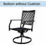 Patio Festival Swivel Patio Chairs Dining Chair Metal Frame Bistro Set Outdoor Furniture for Garden Backyard Club Set of 2