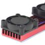 JMT M.2 NVME NGFF Heatsink SSD Cooler with 20mm Powerful Cooling Fan for Desktop PCIE M.2 2280 22110SSD with Thermal Pad (Red for 2280)