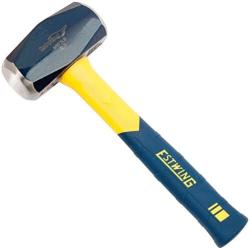 Estwing Sure Strike Drilling/Crack Hammer - 3-Pound Sledge with Fiberglass Handle & No-Slip Cushion Grip - MRF3LB