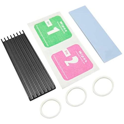 XT-XINTE Aluminum Cooling Heat Sink Thermal Pads Heat Dissipation Radiator for M.2 for NGFF SATA PCI-E for NVME SSD Heatsink (6mm Black,1 Pcs)