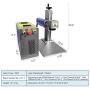 50Watt Fiber Laser Engraving Machine, Max Raycus Fiber Laser Engraver for Metal, Jewerly, Carbon Steel and Nonmetal Etching, Rotary included MCWlaser