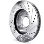 For Nissan Xterra, R1 Concepts eLine Frontier R1 Concepts eLine Front Rear Drill Slot Brake Rotors Kit + Ceramic Pads