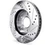 For Nissan Xterra, R1 Concepts eLine Frontier R1 Concepts eLine Front Rear Drill Slot Brake Rotors Kit + Ceramic Pads