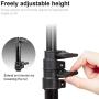 XTUGA UL03 Wind Screen Bracket Stand with Metal Tube, Non-slip Feet, Adjustable Height, 73.62 inches 1/4 And 3/8-inch Thread Mount Stand,Suitable for Supporting Acoustic Isolation Shield in Studio
