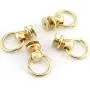 RuiLing 30pcs 8x6mm Screwback Round Head Rivet with Pull Ring Metal Handmade DIY Accessory Nail Heads Stud Leather Craft Screw Rivets Gold