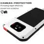 Sony Xperia 10 Plus Case,Bpowe Armor Tank Aluminum Metal Gorilla Glass Shockproof Military Heavy Duty Sturdy Protector Cover Hard Case for Sony Xperia 10 Plus (White, Xperia 10 Plus)