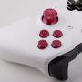 Metal Thumbsticks Joysticks for Xbox One, Aluminum Alloy ABXY Bullet Buttons Analog Grip Replacement Parts for Xbox One, Xbox One S/X, Xbox Series X Controllers with Installation Tools(Red)