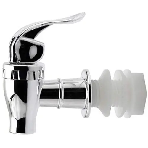 AquaNation BPA Free Replacement Cooler Faucet Water Bottle Jug Ceramic Water Crock Reusable Spigot Spout Water Beverage Lever Pour Dispenser Valve Gravity Water Tap - Chrome (1) AquaNation BPA Free Replacement Cooler Faucet Water Bottle Jug Ceramic Water Crock Reusable Spigot Spout Water Beverage Lever Pour Dispenser Valve Gravity Water Tap - Chrome (1)
