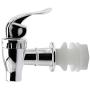 AquaNation BPA Free Replacement Cooler Faucet Water Bottle Jug Ceramic Water Crock Reusable Spigot Spout Water Beverage Lever Pour Dispenser Valve Gravity Water Tap - Chrome (1)